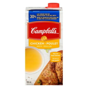 Campbell's® Ready to Use 30% Less Sodium Chicken Broth, Shelf Stable, 900 mL