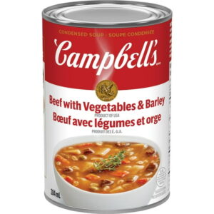 Campbell's® Condensed Beef with Vegetables & Barley Soup, Shelf Stable, Condensed Soup, 284 mL