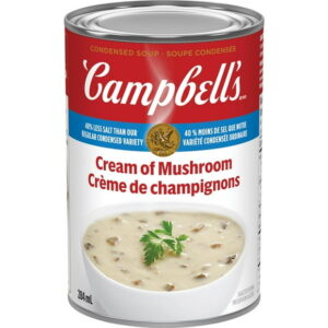 Campbell's® Condensed 40% Less Salt Cream of Mushroom Soup, Shelf Stable, 284 mL