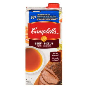Campbell's® Ready to Use 30% Less Sodium Beef Broth, Shelf Stable, 900 mL