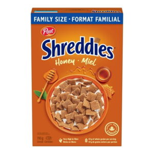 Post Honey Shreddies Cereal, Family Size, 710 g