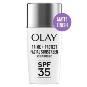Olay Prime & Protect SPF 35 Face Sunscreen , Matte Finish SPF Makeup Primer and Lightweight Sunscreen for All Skin Types, 40ML