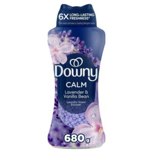 Downy Calm In-Wash Laundry Scent Booster Beads, Soothing Lavender and Vanilla Bean scent, laundry scent beads, Long-lasting Freshness, 24 oz