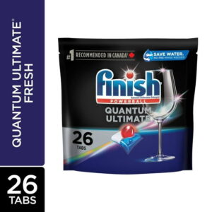 Finish Dishwasher Detergent Pods, Quantum Ultimate, Fresh, 26 Tablets, 26CT