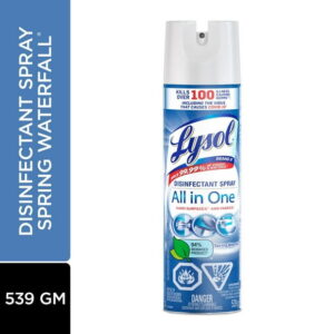 Lysol Disinfectant Spray, Spring Waterfall, Disinfect and Eliminate Odours on Hard Surfaces & Fabrics, 539 g