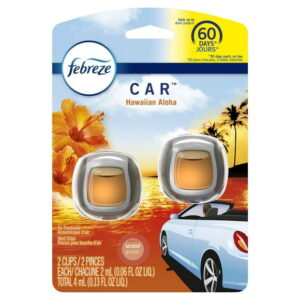 Febreze Car Odor-Eliminating Car Freshener Vent Clip Hawiian Aloha, Car Vent Clip