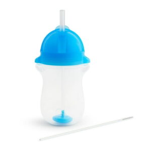 Munchkin Any Angle Click Lock??? Weighted Straw Cup, 10oz, Blue