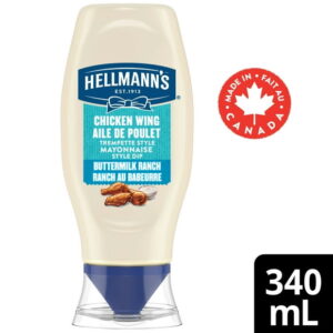 Hellmanns Buttermilk Ranch Chicken Wing Mayonnaise Style Dip 340ml, TBD