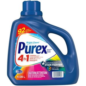 Purex 4 in 1 Liquid Laundry Concentrated Detergent, Advanced Stain Fighter, 4.08 Litres, 92 Loads, 4.08 Litres, 92 Loads