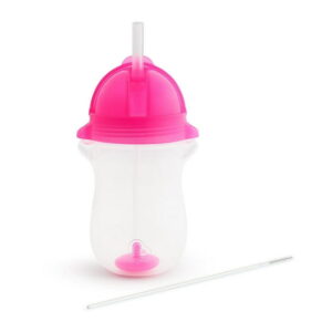Munchkin 10oz Any Angle??? Weighted Straw Cup, Pink