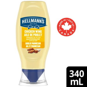 Hellmanns Garlic Parmesan Chicken Wing Mayonnaise Style Dip 340ml, TBD