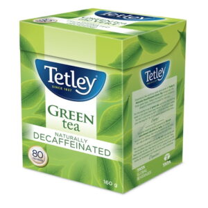 Tetley Naturally Decaffeinated Green, 80ct Green Decaf Tea Tetley