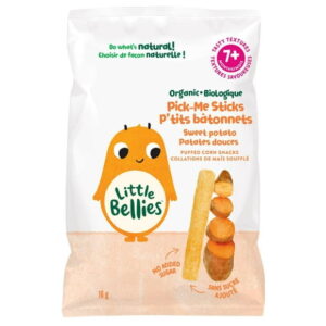 Little Bellies Organic Pick-Me Sticks Sweet Potato Puffed Corn Snacks 7 Months, 16gr, Little Bellies Organic Pick-Me Sticks Sweet Potato Puffed Corn Snacks 16gr