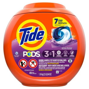 Tide PODS Laundry Detergent Soap Pacs, HE Compatible, Powerful 3-in-1 Clean in one Step, Spring Meadow Scent, 42CT