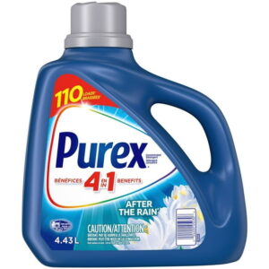 Purex 4 in 1 Liquid Laundry Concentrated Detergent, After The Rain, 4.43 Litres, 110 Loads, 4.43L, 110 Loads