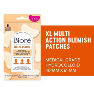 Bior?? Multi Action Blemish & Oil Absorbing Patches | Hydrocolloid Patch for Oily Skin, Large Patches, 6 CT | Large Patch