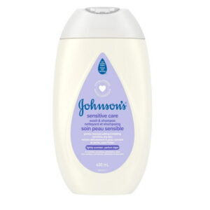 Johnson???s Sensitive Care Baby Wash & Shampoo, Hypoallergenic Cleanser, Pro-Vitamin B5, Sunflower Oil, Dry Skin, 400 mL
