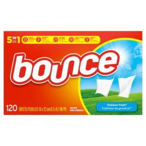 Bounce Fabric Softener Sheets, Outdoor Fresh Scent, 120 Sheets