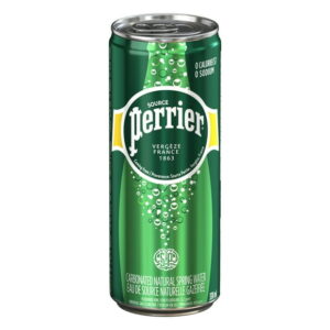 PERRIER Original Carbonated Natural Spring Water, No Calories, No Sweeteners, No Sodium, Can 2.64 kg, PERRIER RG 8X330ML