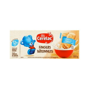 Cerelac Fingers, Biscuits, Light Buttery Flavour, Toddlers 1 Year & Up, Encourages Self Feeding, Quality Grains, No Artificial Colours, Flavours Or Sweeteners, Travel-Size Packets, 160 g