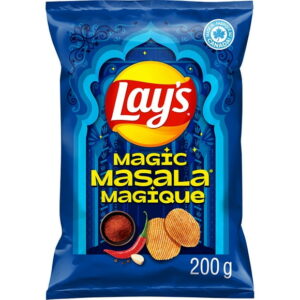Lays Magic Masala ridged flavoured potato chips, 200 g.