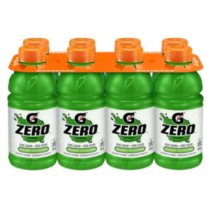 Gatorade Zero Apple Burst Sport Drink 8 x 355 mL, Bottles, With zero grams of sugar per bottle, Gatorade Zero has been developed to help athletes rehydrate & replenish fluids that are lost in sweat