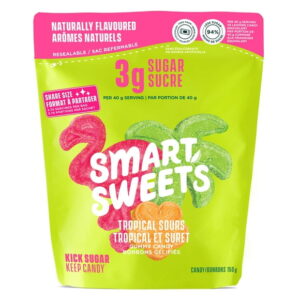SmartSweets, Tropical Sours, 150g Pouch, 150g Stand Up Pouch