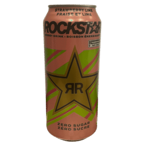 RS ZERO STRWBRY LIME, Rockstar Strawberry Lime Zero Sugar Energy Drink 473ML Get energized with the Rockstar Strawberry Lime Zero Sugar Energy Drink! With a refreshing blend of strawberry and lime, this drink will keep you going without the crash that comes with sugar-laden energy drinks. Say goodbye to feeling sluggish