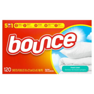 Bounce Fabric Softener Sheets, Fresh Linen Scent, 120CT