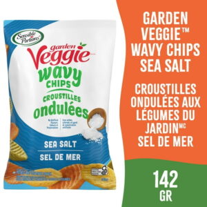 Sensible Portions® Veggie Wavy Chips, Sea Salt Flavour, Gluten-Free Chips, 142 Gram Bag