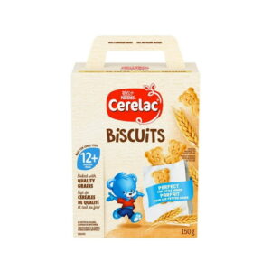 Cerelac Biscuits, Light Buttery Flavour, Designed For Toddlers 1 Year & Up, Encourages Self Feeding & Teething, Easy To Chew, Quality Grains, No Artificial Colours, Flavours Or Sweeteners, 150 g