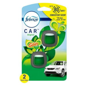 Febreze Car Air Freshener Vent Clip Gain Original Scent, .06 oz. Car Vent Clip, 2 Count
