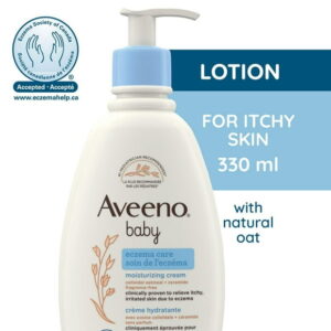 Aveeno Baby Eczema Care Moisturizing Cream - Body Lotion for irritated skin due to eczema Colloidal Oatmeal  Ceramide, 330 mL