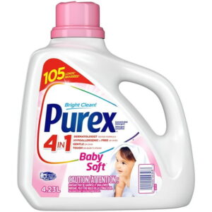 Purex 4 in 1 Liquid Laundry Concentrated Detergent, Baby Soft, 4.23 Litres, 105 Loads, 4.23 Litres, 105 Loads