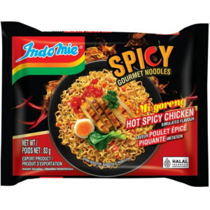 INDOMIE HOT SPICY CHICKEN NOODLES, FRIED NOODLES
