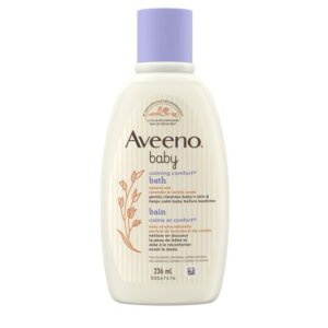 Aveeno Baby Calming Comfort Bath Baby Body Wash for gently cleanses baby???s skin & helps calm baby before bedtime natural oat Lavender & Vanilla Scents, 236 mL