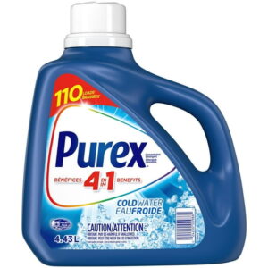 Purex 4 in 1 Liquid Laundry Concentrated Detergent, Coldwater, 4.43 Litres, 110 Loads, 4.43 Litres, 110 Loads