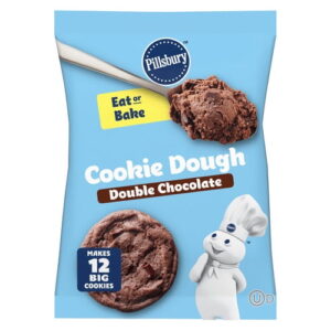 Pillsbury Double Chocolate Chip Cookie Dough, Ready to Bake, 454 g,12 Cookies