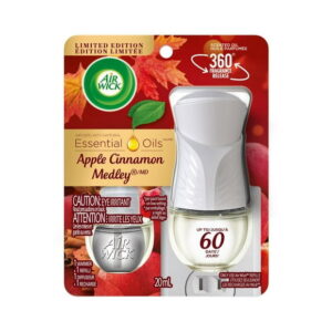 Air Wick Scented Oil Kit Apple Blossom and Cotton, 1 Warmer  1 Refill