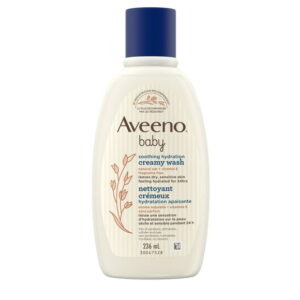 Aveeno Baby Soothing Hydration Creamy Wash for Dry Sensitive Skin - Natural oat  vitamin E - Fragrance-Free, 236 mL