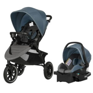 Evenflo Folio3 Stroll & Jog Travel System With LiteMax 35 Infant Car Seat (3-50 lbs)